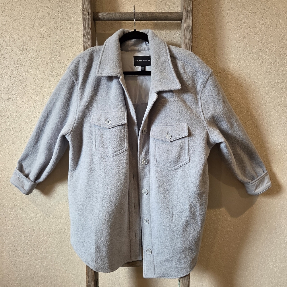 Hilary Radley Women's Gray Button-Up Jacket - Size XL